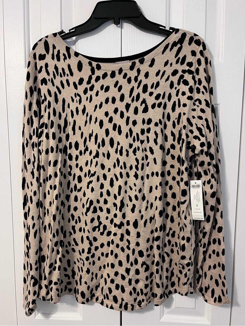 Chico’s Animal Print Pullover Sweater